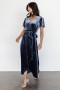  Baltic Born Nadine Velvet Midi Dress Blue | Vaatteet Midi Mekot