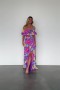  Baltic Born Talia Off Shoulder Maxi Dress Violetti Kukallinen | Vaatteet Maksimekot