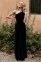  Baltic Born Tatiana Velvet One Shoulder Maxi Dress Black | Vaatteet Maksimekot