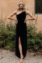  Baltic Born Tatiana Velvet One Shoulder Maxi Dress Black | Vaatteet Maksimekot