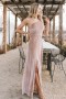  Baltic Born Tatiana Velvet One Shoulder Maxi Dress Champagne | Vaatteet Maksimekot