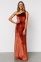  Baltic Born Tatiana Velvet One Shoulder Maxi Dress Cinnamon | Vaatteet Maksimekot