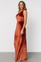  Baltic Born Tatiana Velvet One Shoulder Maxi Dress Cinnamon | Vaatteet Maksimekot