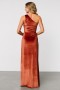  Baltic Born Tatiana Velvet One Shoulder Maxi Dress Cinnamon | Vaatteet Maksimekot