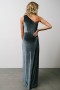  Baltic Born Tatiana Velvet One Shoulder Maxi Dress - Liuskekivi | Vaatteet Maksimekot