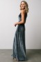  Baltic Born Tatiana Velvet One Shoulder Maxi Dress - Liuskekivi | Vaatteet Maksimekot
