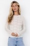  Baltic Born Tori Textured Sheer Top Cream | Vaatteet Puserot + Paidat