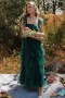  Baltic Born Valora Swiss Dot Tulle Maxi Dress Dark Green | Vaatteet Maksimekot