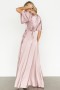  Baltic Born Vara Satin Maxi Wrap Dress Lila | Vaatteet Maksimekot