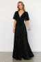  Baltic Born Veronica Velvet Maxi Dress Musta | Vaatteet Maksimekot