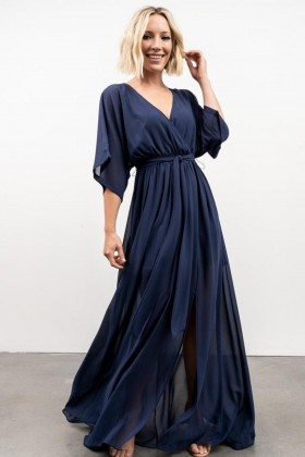  Baltic Born Kia Kimono Maxi Dress Navy | Vaatteet Vieras Mekot
